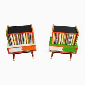 Small Colorful Nightstands, 1960s, Set of 2