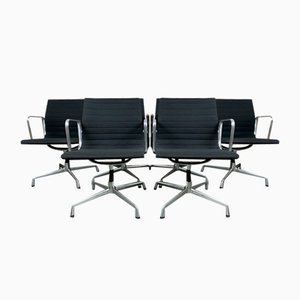 Aluminum Chairs Ea 108 by Charles & Ray Eames for Vitra, Set of 6