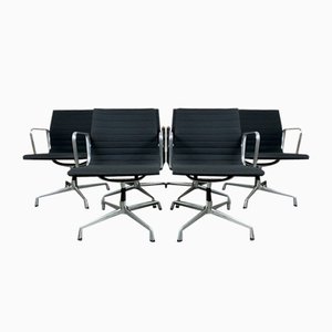 Chaises Ea 108 en Aluminium par Charles & Ray Eames pour Vitra, Set de 6