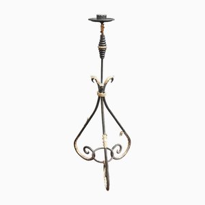 Wrought Iron Floor Candelabra, 1920s, Set of 2