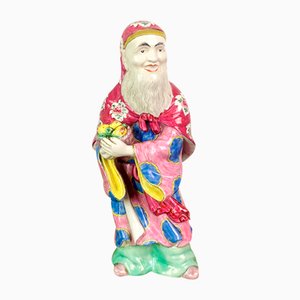 Chinese Porcelain Shou Lao Statuette God of Longevity, 1890s