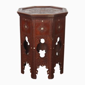 Islamic Inlaid Side Table, 1890s