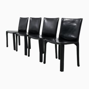 Cab Chairs by Mario Bellini for Cassina, 1970s, Set of 4