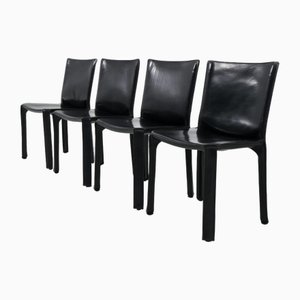 Chaises Cab par Mario Bellini pour Cassina, 1970s, Set de 4