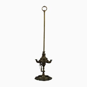 Florentine Ceiling Lantern in Brass Engraved with Floral and Greek Decorations