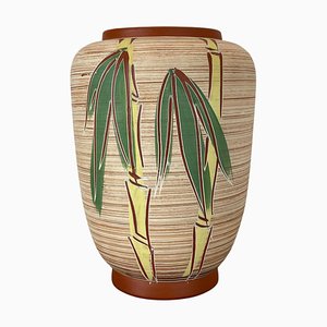 Bunte abstrakte Bambus Keramik Vase von Eiwa Ceramics, Deutschland, 1960er
