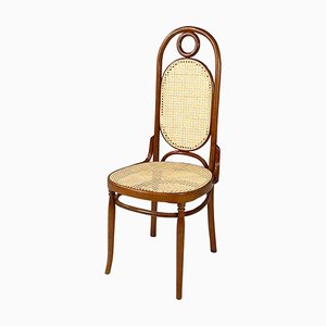 Silla italiana de paja y madera, años 50