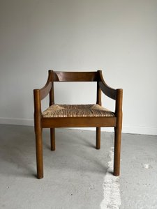 Brown Carimate Chair by Vico Magistretti