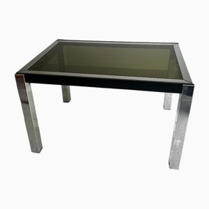 Mesa de comedor Arredo extensible de cromo y vidrio verde de Palermo De Milano