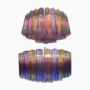 Murano Glass Chandeliers Tronchi Glasses by Valentina Planta, Set of 2
