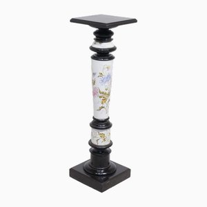 Victorian Ebony Pedestal Stand Porcelain Column