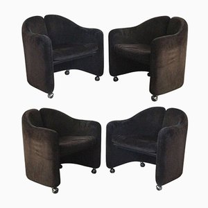 Armchairs by Eugenio Gerli for Tecno, Set of 4