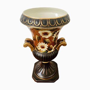 Portugese Ceramic Hand-Painted Vase by Olario de Alcobaca OAL, 1970s