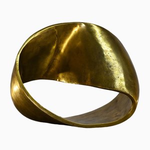 Gold Moebius Ring Sculpture, 1980s