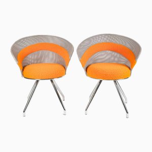 Vintage Armchairs in Orange by inconnu, 1970, Set of 2