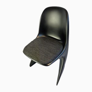 Chaise en Plastique Noir par Alexander Begge pour Casala