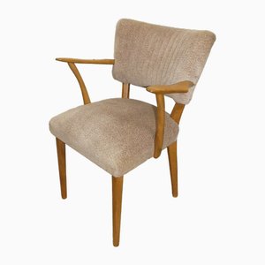 Vintage Upholstered Wood Armchair, 1960s