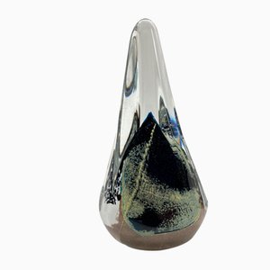 Drop-Shaped Paperweight in Art Glass, 1980s