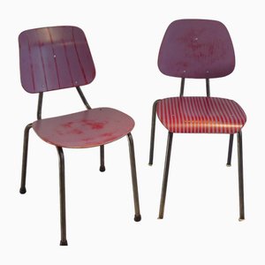 Chaises en Tube d'Acier, Set de 2