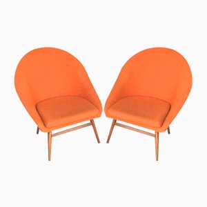 Set of Bucket Seats in Orange, 1960s