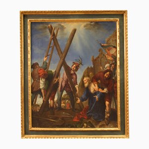 Religiöser Künstler, Das Martyrium des Heiligen Andreas, 1850, Öl auf Leinwand, Gerahmt