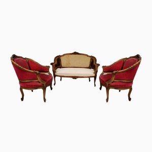 Louis XV Living Room Set, Set of 3