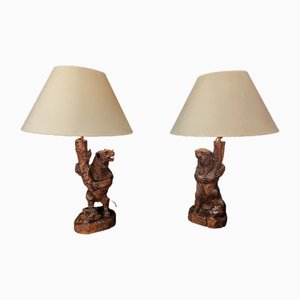 Bear Table Lamps, Set of 2