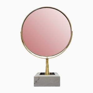 Espejo de mesa dorado, años 60