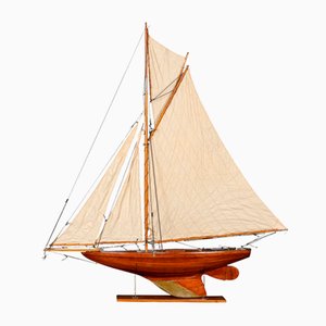 Large Antique 20th Century English Wooden Pond Yacht, 1920s