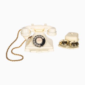 20. Jh. Rotierendes Bakelit Telefon & Klingelsystem, 1940er