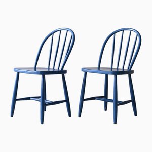 Vintage Blue Chairs, 1960s, Set of 2