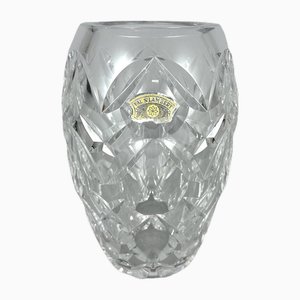 Vintage Crystal Flower Vase from Val St. Lambert, Belgium, 1950s