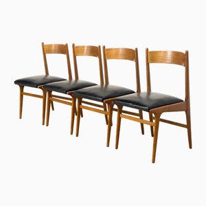 Vintage Italian Dining Chairs, 1960s, Set of 4