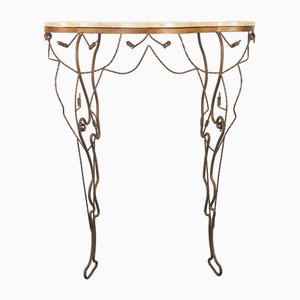 Marble and Iron Console, Treviso, Italy, 1950s