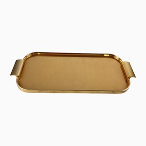 Vintage Italian Golden Aluminum Tray, 1960