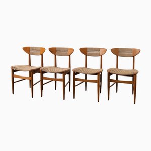 Vintage Chairs by Hans J. Wegner, 1950, Set of 4