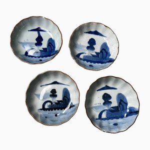 Imari Porcelain Ukezara Plates, Set of 4