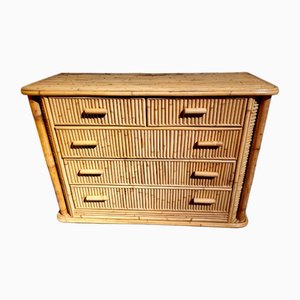 Vintage Spanish Bamboo Chest of Drawers