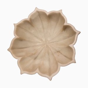 Mid Century Marble Flower Centerpiece Sculpture