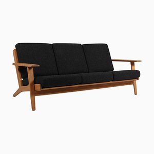 Hans J. Wegner zugeschriebenes 3-Sitzer Sofa Modell 290 aus Eiche für Getama, 1970er