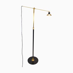 Model 349 Floor Lamp in Brass attributed to Le Klint, 1970s