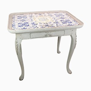 Rococo Grey Painted Tiled Table, 1780s