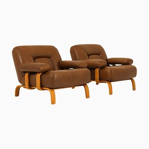 Mid-Century Swedish Lounge Chairs Bristol by Gunnar Kentemo for Göte Möbler, 1972, Set of 2