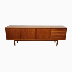 Credenza in teak con sezione bar attribuita a Bernhard Pedersen & Son, Danimarca, anni '60