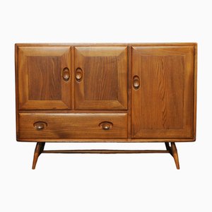 Vintage Windsor Beech and Elm Sideboard attributed to Ercol, 1970s