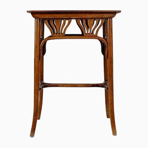 Small Austrian Art Nouveau Bentwood Palm Side Table attributed to Jacob and Joseph Kohn, 1916