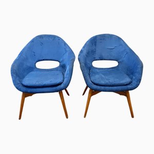 Fauteuils Shell par Miroslav Navratil, Set de 2