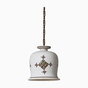 Lámpara colgante danesa moderna de gres atribuida a Still Keramik, años 60