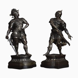 Spelter Figures of Knights, Set of 2