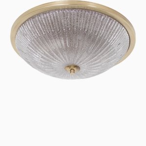 Lámpara de techo grande de cristal de Murano, años 60
